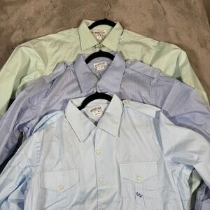 Nat Wise Vintage Dress Shirts Lot of 3 Long Sleeve Button Up L Retro French Cuff